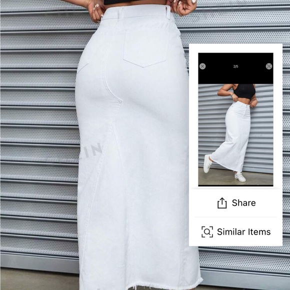 Hem denim skirt - Picture 3 of 3